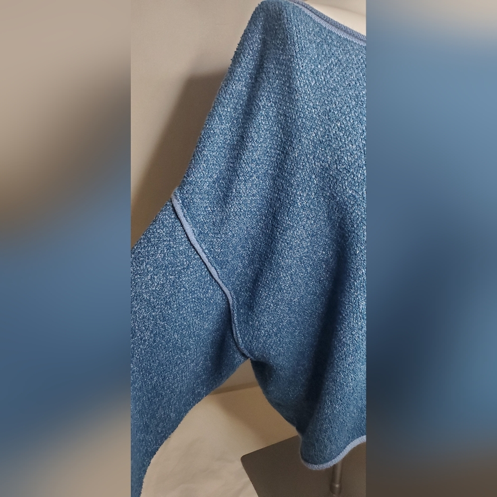 Free People -size S- Pullover"See Me"In Blue Knit Textured Fabric Material - Picture 6 of 11